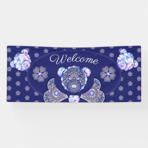 Rosace blue or red for baby&child banner