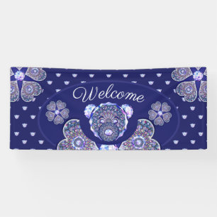 Rosace blue or red for baby&child banner