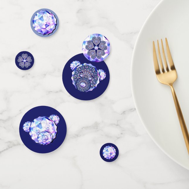 Rosace blue or red for baby&child confetti (Group)