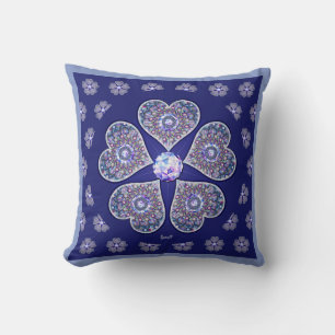 Rosace blue or red for baby&child cushion