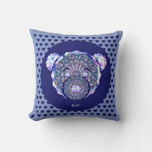 Rosace blue or red for baby&child cushion