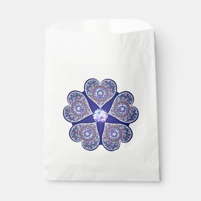 Rosace blue or red for baby&child favour bags (Front)