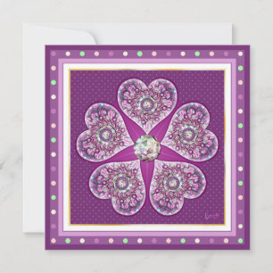 Rosace blue or red for baby&child holiday card