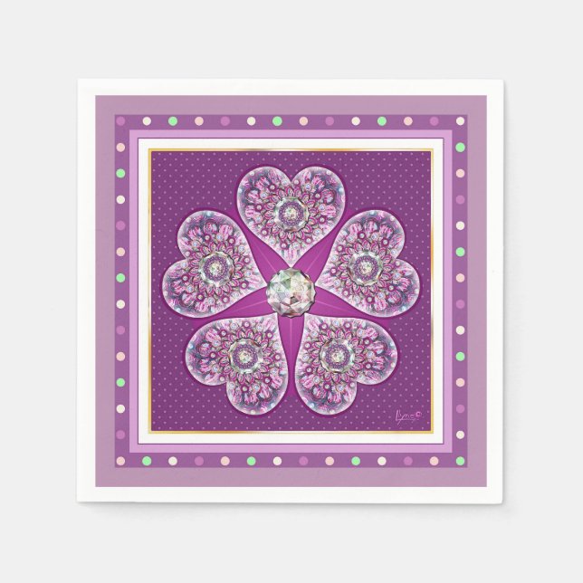 Rosace blue or red for baby&child napkin (Front)