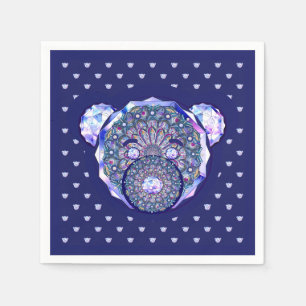 Rosace blue or red for baby&child napkin