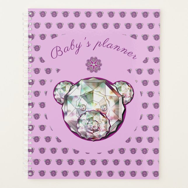 Rosace blue or red for baby&child planner (Front)