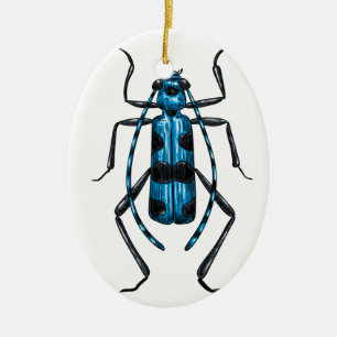 Rosalia Alpina beetle Ceramic Tree Decoration