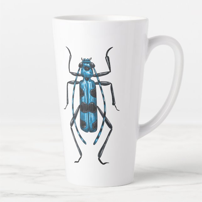 Rosalia Alpina beetle Latte Mug (Right)