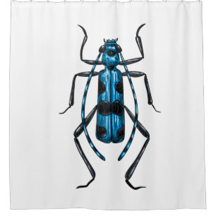 Rosalia Alpina beetle Shower Curtain