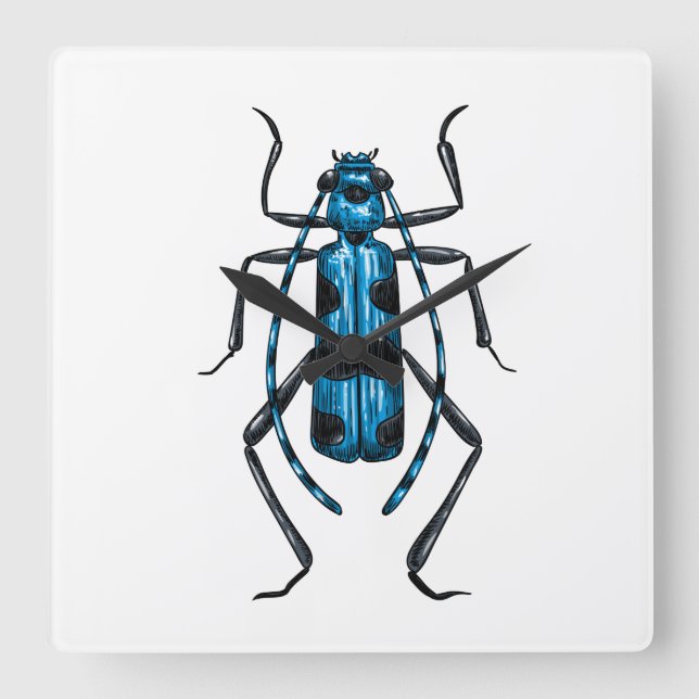 Rosalia Alpina beetle Square Wall Clock (Front)