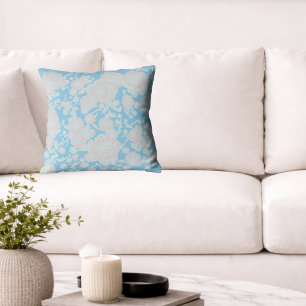 Rosalie – Soft Blue Floral Cushion