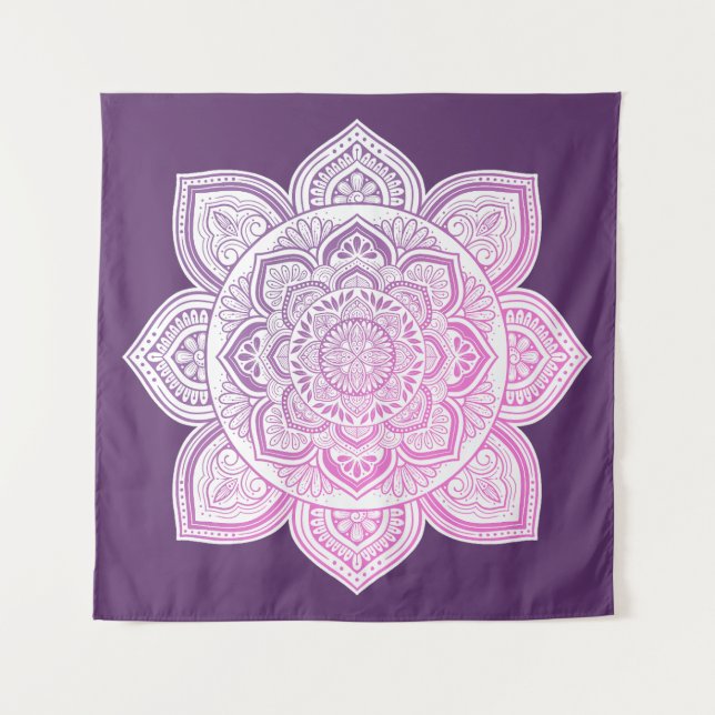 Rosaline Mandala Fine Art Tapestry (Front)