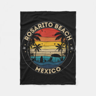 Rosarito Beach Souvenir - Mexico Reminder  Fleece Blanket
