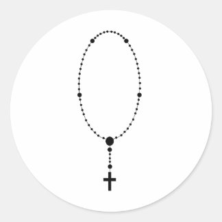 Rosary beads classic round sticker