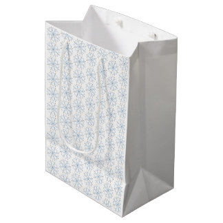 Rosary Blooming Blue Flower Medium Gift Bag