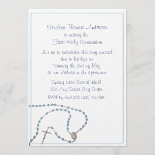 Rosary Blue/ Communion Invitation