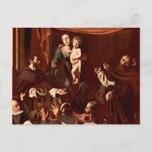Rosary Madonna by Caravaggio Postcard
