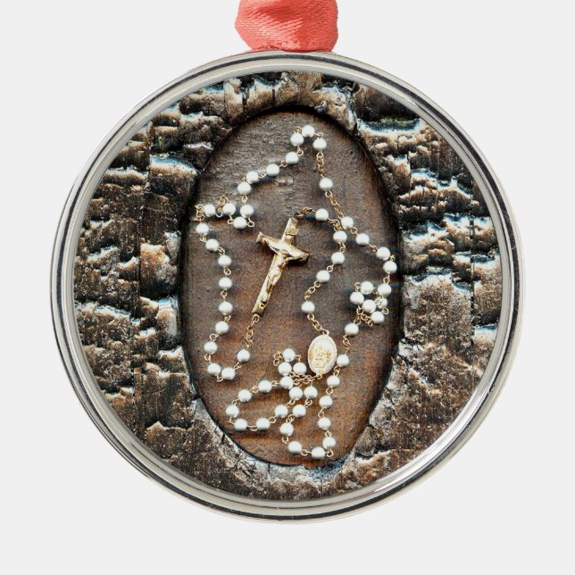 Rosary Metal Tree Decoration (Front)