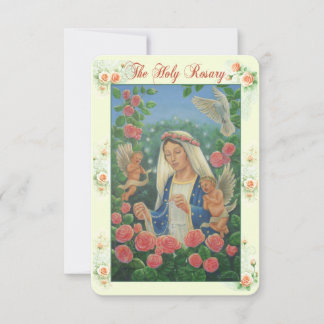Rosary Prayer Card with my Original Artwork 