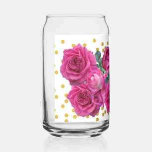 rosas pink can glass