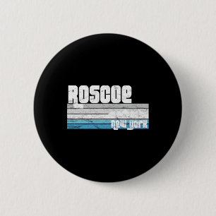 Roscoe New York Ny Retro Vacation Skiing Hiking Sn 6 Cm Round Badge