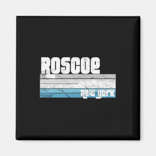 Roscoe New York Ny Retro Vacation Skiing Hiking Sn Magnet