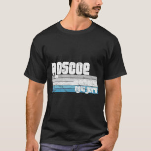 Roscoe New York Ny Retro Vacation Skiing Hiking Sn T-Shirt