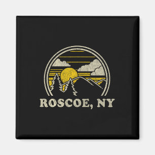 Roscoe New York Ny T Shirt Vintage Hiking Mountain Magnet