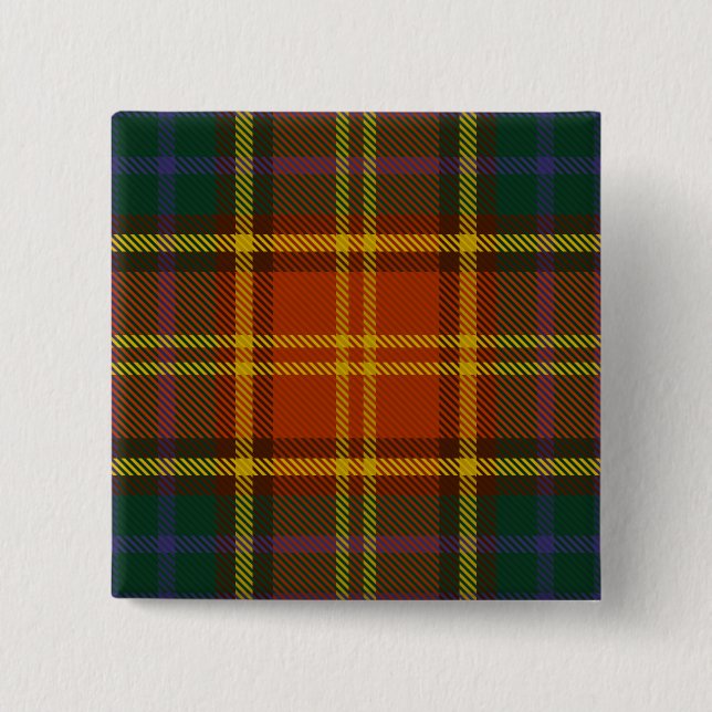Roscommon County Irish Tartan 15 Cm Square Badge (Front)