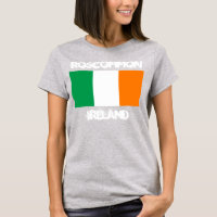 Roscommon, Ireland with Irish flag