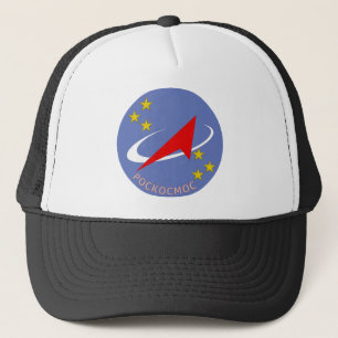 Roscosmos Flight Logo Round Trucker Hat