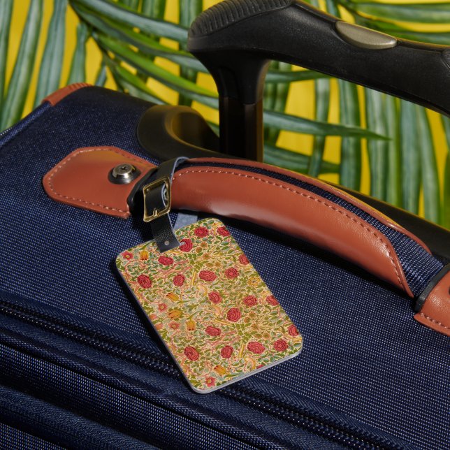 Rose, 1883 by William Morris Luggage Tag (Front Insitu 1)