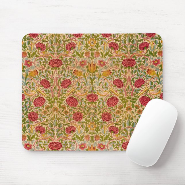 Rose, 1883 by William Morris Mouse Mat (With Mouse)