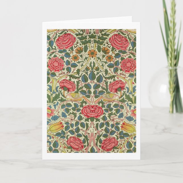 'Rose', 1883 (printed cotton) Card (Front)