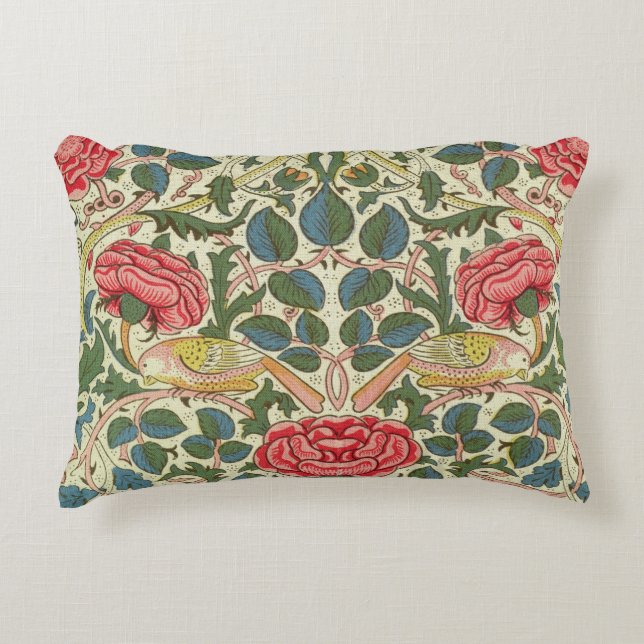 'Rose', 1883 (printed cotton) Decorative Cushion (Front)