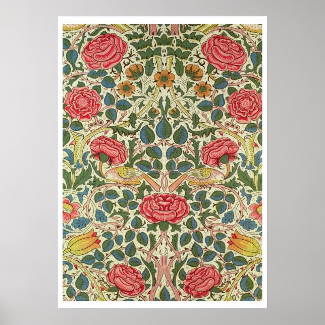 'Rose', 1883 (printed cotton) Poster (Front)