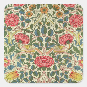 'Rose', 1883 (printed cotton) Square Sticker