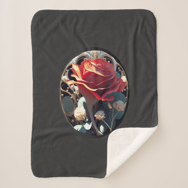 ROSE #1 SHERPA BLANKET (Front)