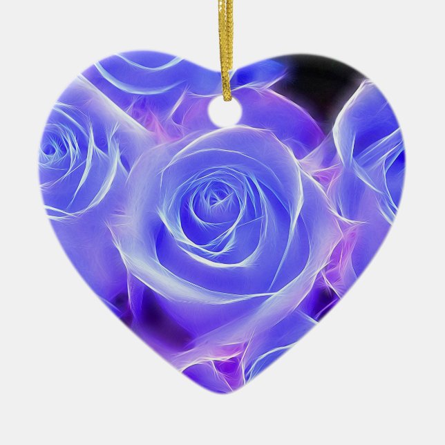 Rose 2014-0927 ceramic tree decoration (Front)
