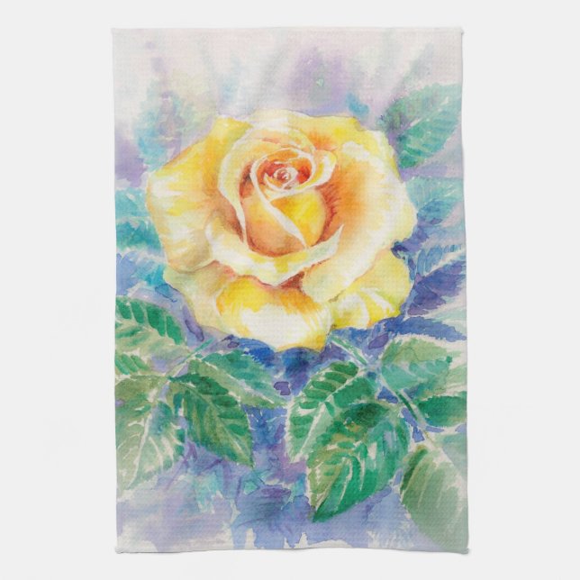 Rose 2 tea towel (Vertical)