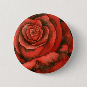 "Rose #3" Floral Button