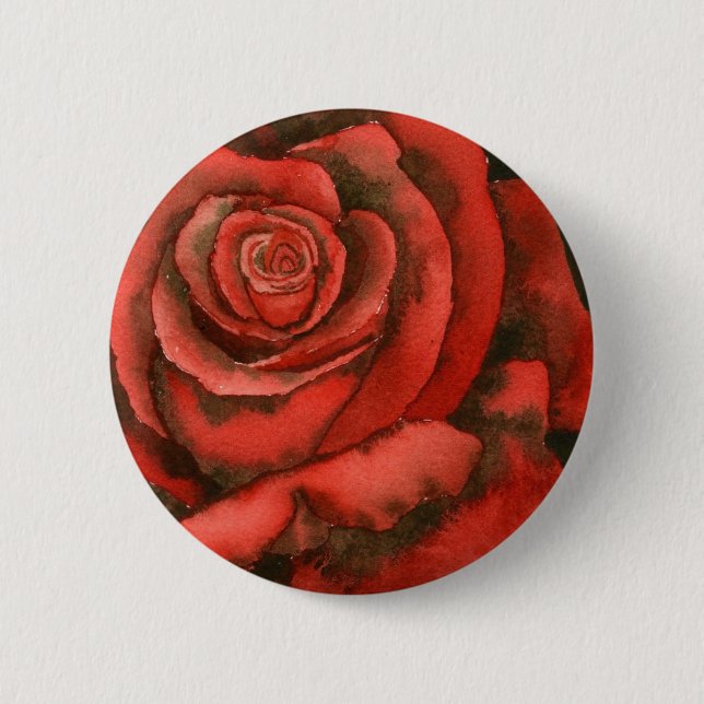 "Rose #3" Floral Button (Front)