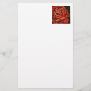 "Rose #3" Floral Stationery