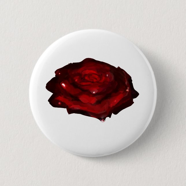 Rose 6 Cm Round Badge (Front)