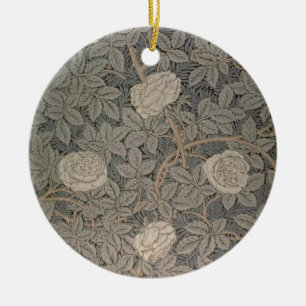'Rose-90' wallpaper design Ceramic Tree Decoration