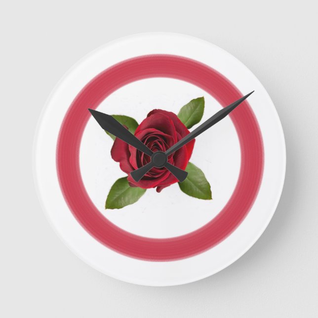 Rose Acrylic Wall Clock (Front)