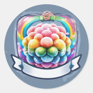 Rose-Adorned Book Stack Sticker - Whimsical 2D 