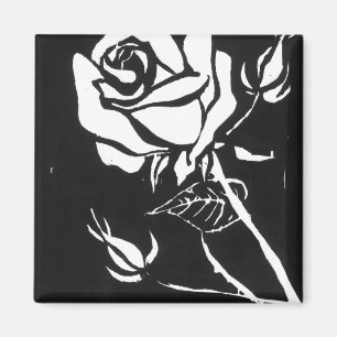 "Rose Alba" Floral Magnet