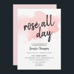 Rose All Day Bachelorette Weekend Itinerary Invitation<br><div class="desc">What a better way to celebrate the bachelorette weekend than drinking rose wine, right? Rose all day with this modern and trendy pink watercolor swash, and handwritten brushed calligraphy, the design is finished on the reverse with a blush background with the weekend event itinerary. Personalise with your information using the...</div>