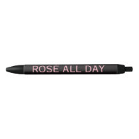 Rosé All Day elegant pink and black party favour